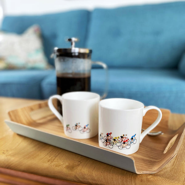 Coffee Mug Gift Set, Cycling Design