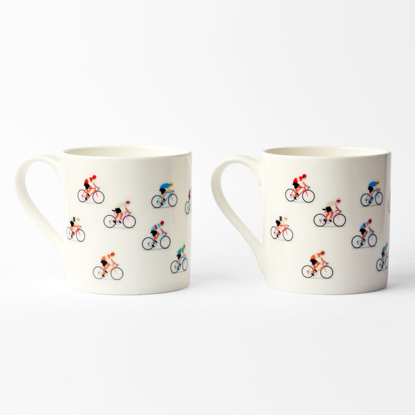 Cycling Coffee Mugs, Gift Set