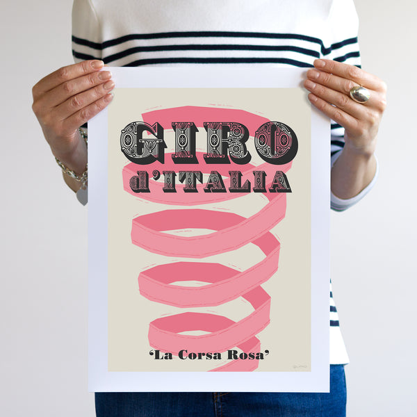 Giro d'Italia Cycling Print, A3, Unframed