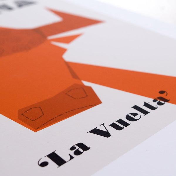 Unframed Detail of Vuelta a Espana Cycling Print