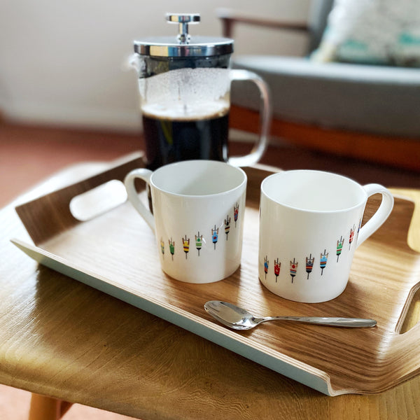 Set of Two Coffee Mugs, Echelon Design