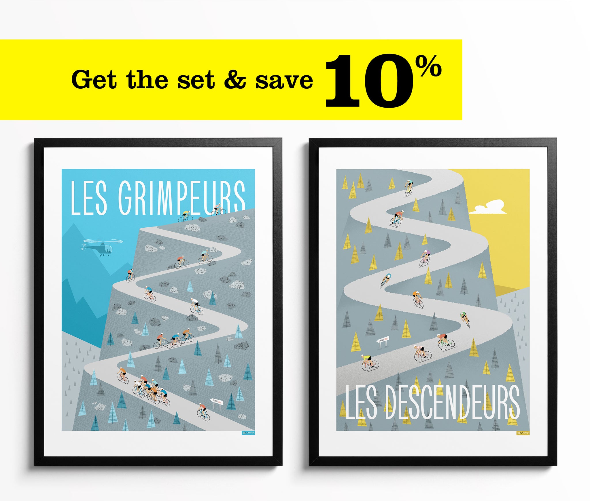 Climbers & Descenders, Set of 2 Prints