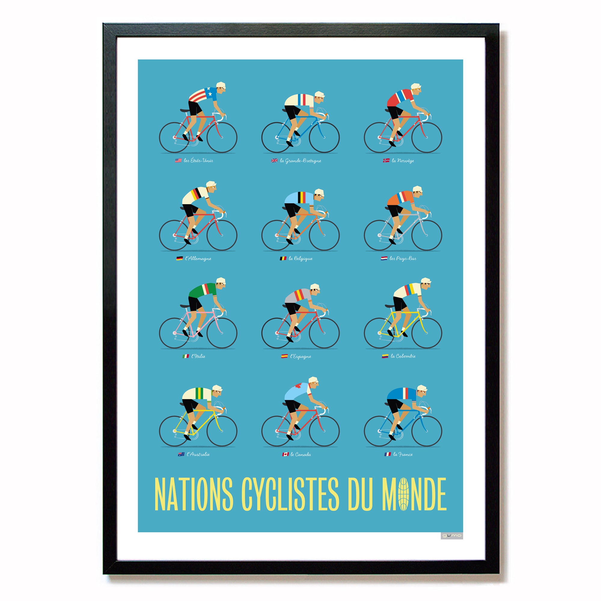 cycling art poster