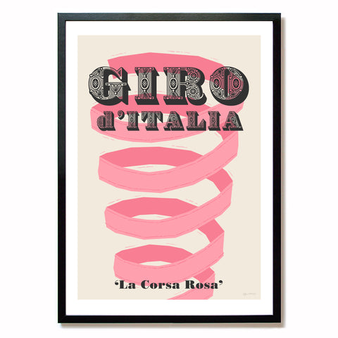 Giro d'Italia Poster, A2 framed