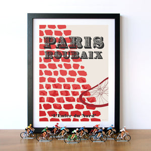 Cycling Monuments Print, Paris-Roubaix.